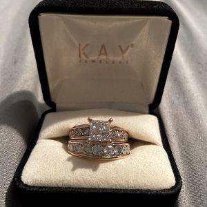 Kay Jewelers 14k Rose Gold Diamond bridal set